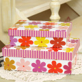 Flower Printing Paper Gift Box with Lid